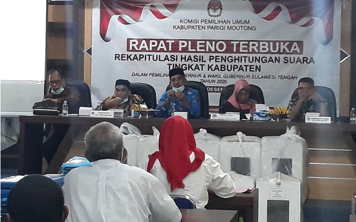 KPU Parimo Mulai Rekapitulasi Suara Pilgub Sulteng 2020 - PaluEkspres.com