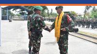 Satgas Pamtas RI-PNG Yonif 711 Purna Tugas, Disambut Kasdam XIII/Merdeka