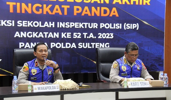 35 Bintara Polda Sulteng Dinyatakan Lulus Terpilih SIP