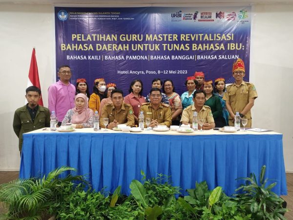 Balai Bahasa Sulteng Gelar Pelatihan Guru Utama Revitalisasi Bahasa Daerah di Poso