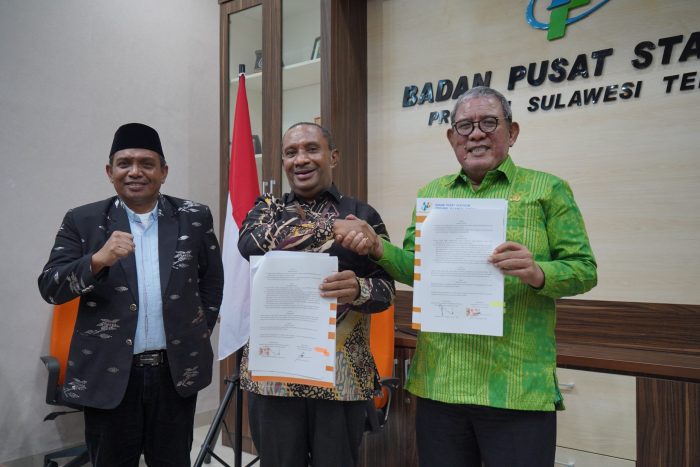 Tingkatkan Kapasitas SDM di Bidang Statistik, Diskominfo Santik dan BPS Sulteng Teken MoU