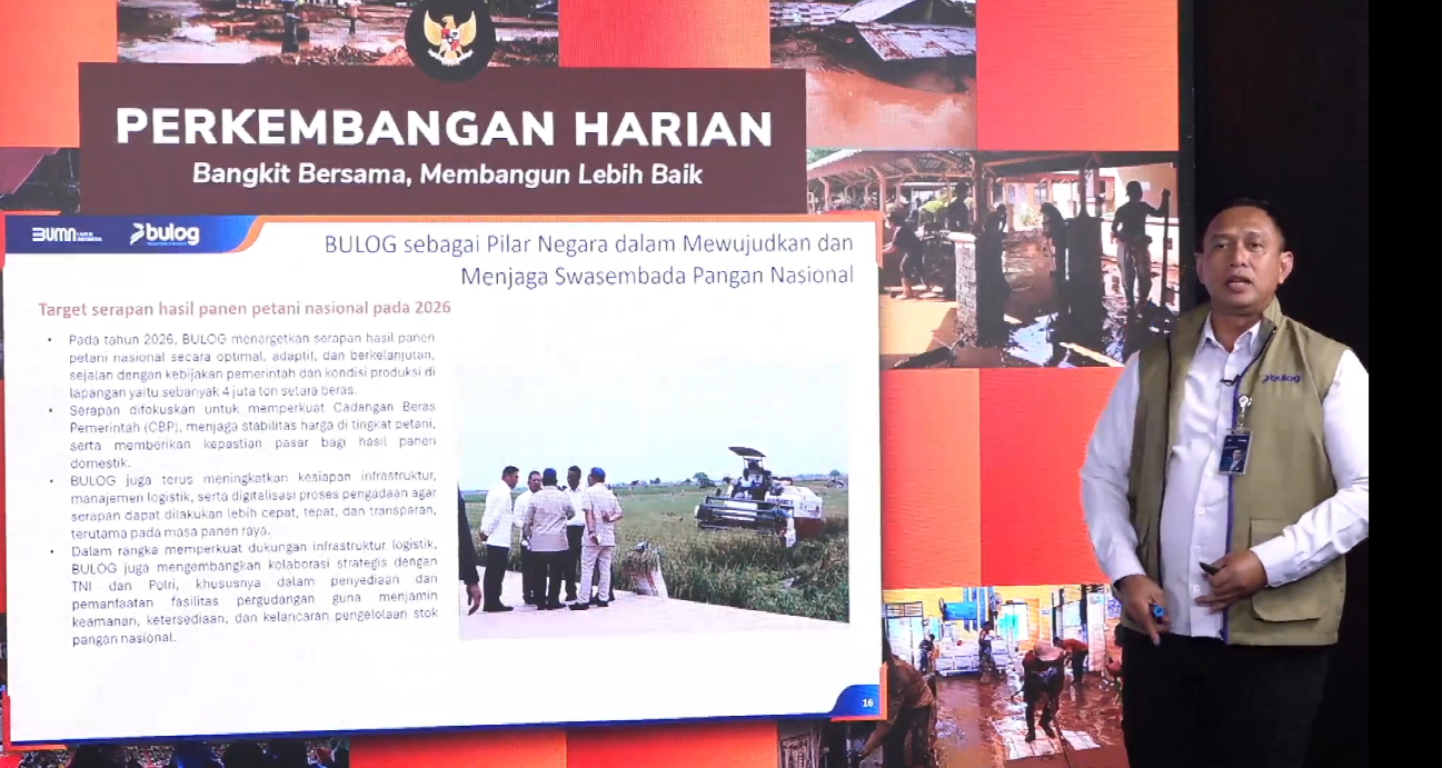 Direktur Utama Perum Bulog Ahmad Rizal Ramdhani mengatakan bahwa Bulog menargetkan penerapan beras satu harga di seluruh wilayah Indonesia, dari Sabang sampai Merauke.