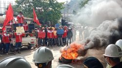 Aksi Unjuk Rasa Serikat Buruh Ricuh, Dua Petugas Keamanan IMIP Terluka