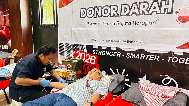 Gandeng PMI, Alfamidi Palu Dorong Ketersediaan Stok Darah