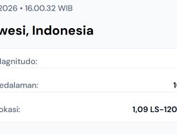 Gempa Bumi M 4,6 Guncang Kota Palu