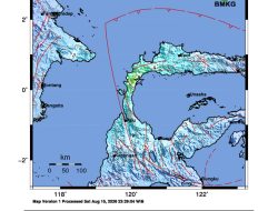 Gempa M 6,2 Guncang 74 Km Barat Daya Parigi Moutong, Sulteng