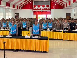 158 Peserta Seleksi PAG dan SBP Polda Sulteng Ikuti Pengambilan Sumpah dan Pakta Integritas