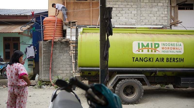 IMIP Distribusi Air Bersih Bantu Warga Terdampak Kekeringan